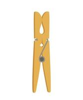 Illustration of a Wooden Clothespin. vector