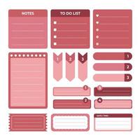 Journal Labels Template in Monochrome Style vector