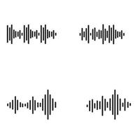 Sound waves vector illustration design template