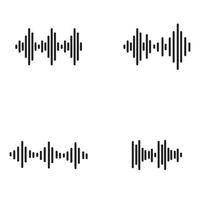 Sound waves vector illustration design template