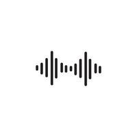 Sound waves vector illustration design template