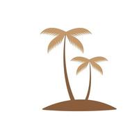 Ilustración de vector de icono de árbol de coco