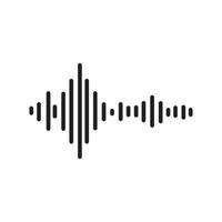 Sound waves vector illustration design template