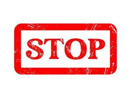 Stop red grunge vintage rubber stamp vector