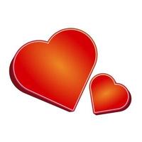 love symbol with red color vector