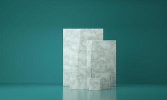 3D render luxury marble square, studio background for product display with copy space photo