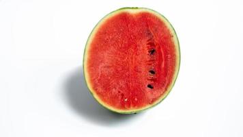 Sliced ripe watermelon isolate on the white background. photo