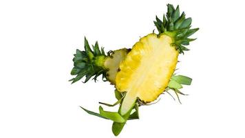 pineapple middle cut, isolated on white background. photo