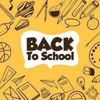 back to school illustration vector