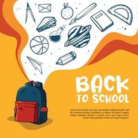 back to school illustration vector