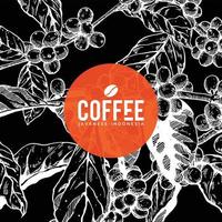 coffee pattern template vector