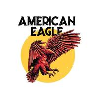 ilustración de águila americana vector