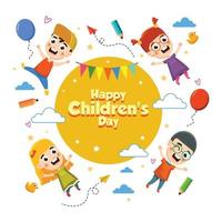 happy children day's illustration vector