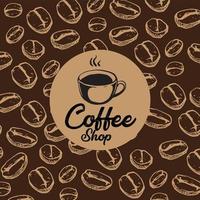 coffee pattern and background design vector