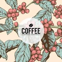 coffee pattern template vector