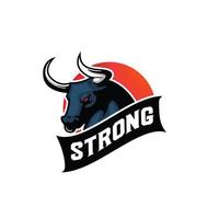 logotipo deportivo de toros vector