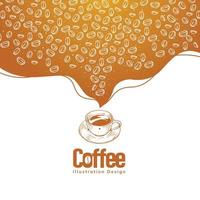 coffee illustration for poster design vector