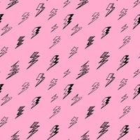 lightning seamless pattern hand drawn doodle, . wallpaper, textile, wrapping paper background vector