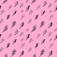 lightning seamless pattern hand drawn doodle, . wallpaper, textile, wrapping paper background vector