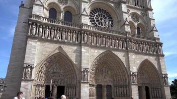 catedral de notre-dame de paris em dia de verão video