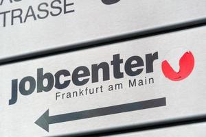 Frankfurt am Main, Germany, June 27, 2020 - German Jobcenter logo photo