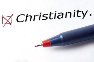 The word Christianity is printed on a white background. photo