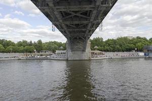 View of the bridge from below the Moscow river. photo