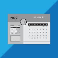 Calendar design template 2022 vector