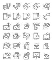 icono de línea simple de mensaje vector