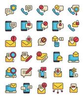 message filled outline icon vector