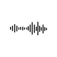 Sound waves vector illustration design template