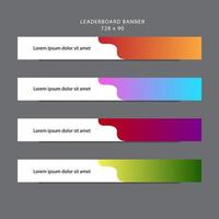 Leaderboard Banner Template Design For Website Banner vector