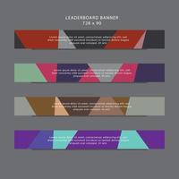 Leaderboard Banner Template Design For Website Banner vector