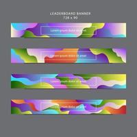 Leaderboard Banner Template Design For Website Banner vector