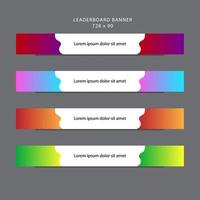 Leaderboard Banner Template Design For Website Banner vector