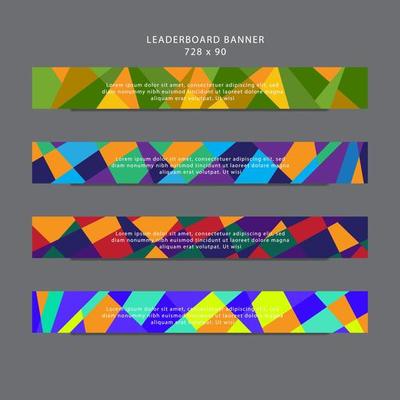 Leaderboard Banner Template Design For Website Banner