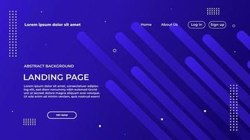 Blue Landing Page Background Design Template vector