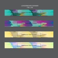 Leaderboard Banner Template Design For Website Banner vector