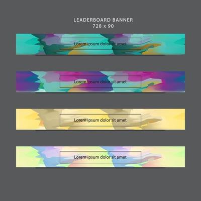 Leaderboard Banner Template Design For Website Banner