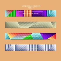 Leaderboard Banner Template Design For Website Banner vector