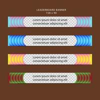 Leaderboard Banner Template Design For Website Banner vector