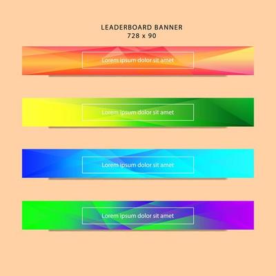 Leaderboard Banner Template Design For Website Banner