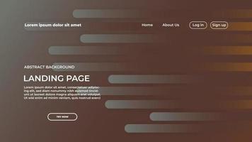 Brown Gradient Color Landing Page Background Geometric Shape Design Template vector