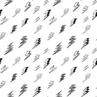 lightning seamless pattern hand drawn doodle, . wallpaper, textile, wrapping paper background vector