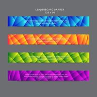 Leaderboard Banner Template Design For Website Banner vector