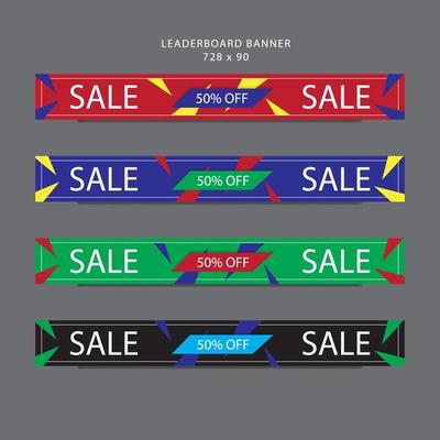 Leaderboard Banner Template Design For Website Banner