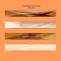 Leaderboard Banner Template Design For Website Banner vector