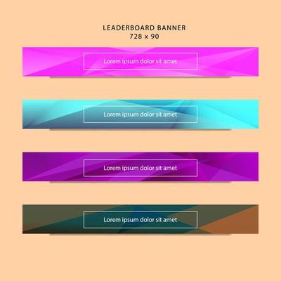 Leaderboard Banner Template Design For Website Banner