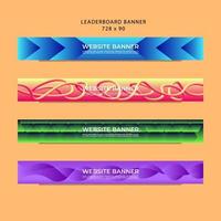 Leaderboard Banner Template Design For Website Banner vector