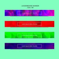 Leaderboard Banner Template Design For Website Banner vector